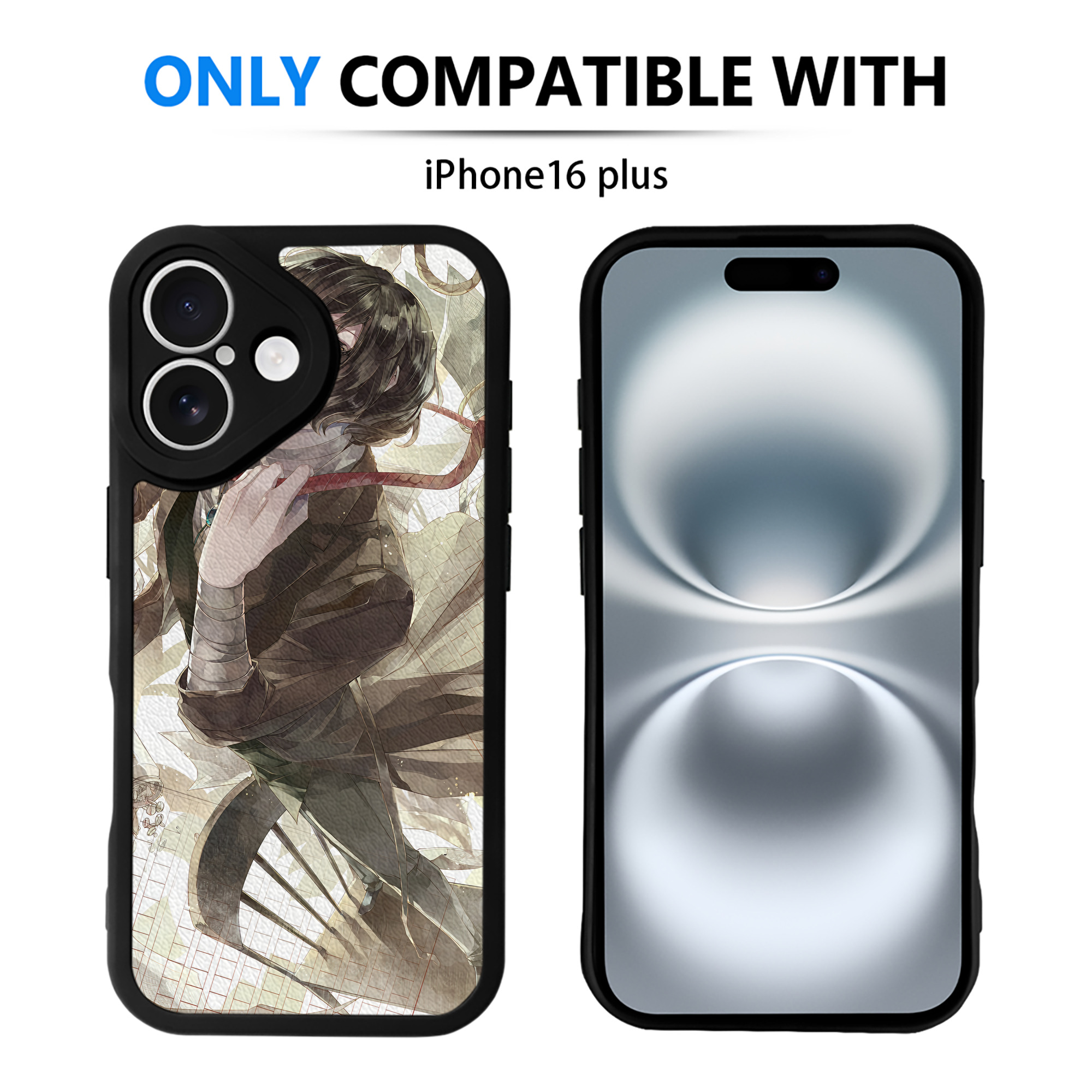 （画像用） 文豪ストレイドッグス Bungo Stray Dogs 【iPhone 16シリーズ対応】シリコンスマホケース（レザー調） 材質：シリコン